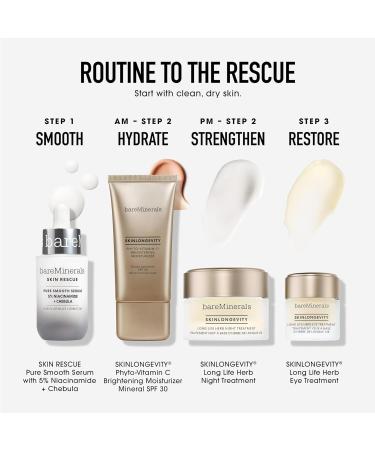 bareMinerals Skin Rescue Pure Smooth Face Serum Formulated with 5% Niacinamide + Chebula Smoothes Fine Lines + Wrinkles Sensitive Skin Safe Vegan Cruelty-Free & Dermatologist-Tested - Buy Online on GoSupps.com