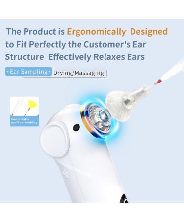 Multi-functional Electric Ear Wax Removal Tool | Ear Cleaning Kit for Adults & Children | Drying Ear Canal & Massaging Ear (White - Buy Online on GoSupps.com