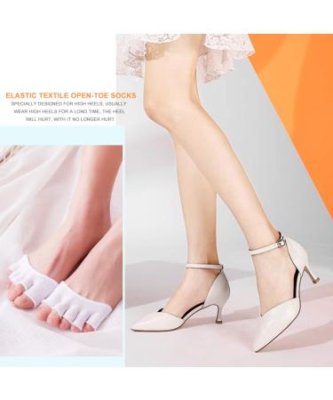 Exceart Couples Invisible Sports Yoga Socks - Open Toe Non-Wound Pilates & Ballet Dance Protection - White - Buy Online on GoSupps.com