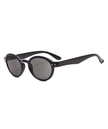 Eyekepper Spring Hinges Round Retro Reading Sunglasses Grey Lens +0.50 Grey Lens