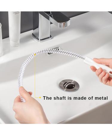Pipe Dredging Brush Flexible Drain Brush Spiral Design Nylon Cleaner Double Ended Elastic traw Cleaning Brush Long Hair Clog Remover Sewer Cleaning Tool 10 * 60cm 10*60cm - Buy Online on GoSupps.com