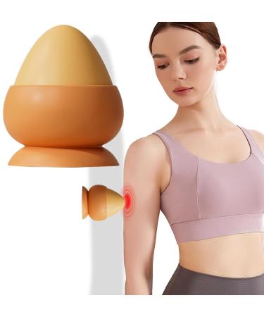 Assembly massage ball with suction cup trigger point massage therapy tool manual self-made pressure massage device for stress relief muscle nodes myofascial relaxation depth tissue massage orange