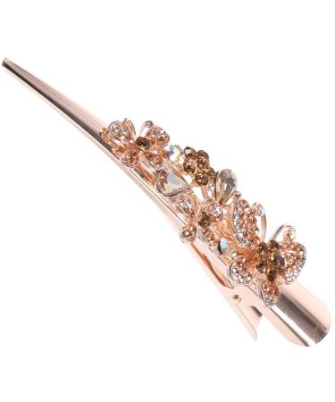 minkissy hair clips clip ins hair accessories hair barrettes hair jewelry hair bling rhinestone hair barrette fancy clips for women vintage horn clip crocodile skin hairpin Metal