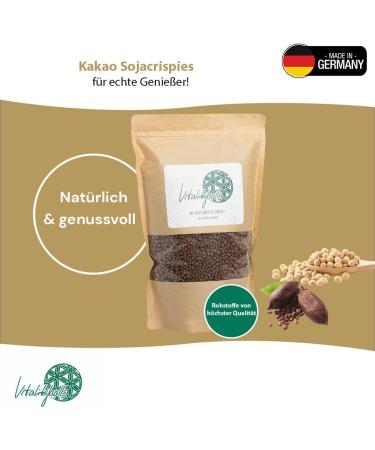 Vitality Balls - 58% Protein Soy Crispies Cocoa 1000g | Healthy Topping for Muesli & Fitness Recipes - Buy Online on GoSupps.com