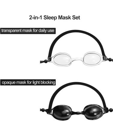 Multi-Function Dry Eye Relief Sleep Masks - Opaque & Transparent Set | Medium Size | International Shipping Available - Buy Online on GoSupps.com
