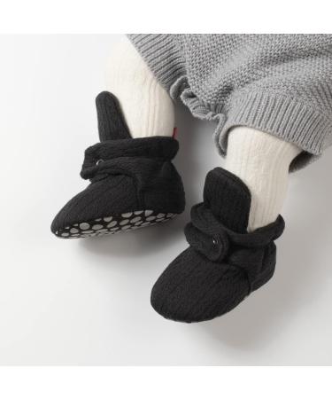 Sonsage Infant Baby Snow Boots | Anti-Skid Ankle Booties for Newborns | Winter Warm Crib Shoes 6-12 Months | Black - Buy Online on GoSupps.com