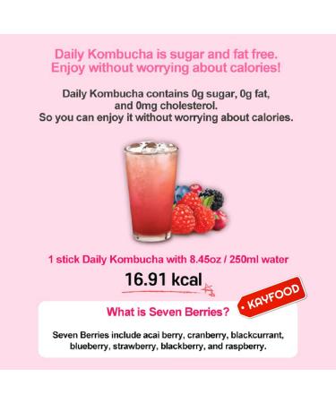 KAYFOOD Daily Kombucha Powder Tea 100g Set - Sugar Free Diet Tea with SevenBerry Flavor - Buy Online on GoSupps.com