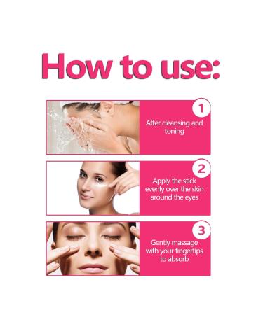 Retinol Eye Stick with Hyaluronic Acid & Vitamin C - Dark Circle & Puffiness Solution | Anti-Aging Under Eye Cream - 3pc Set - Buy Online on GoSupps.com