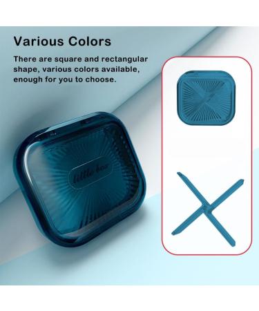 dijiusidy Portable Dental Case Braces Storage Box Seal with Partition Dust-proof Cotton Swab Holder for Travel Home Business Blue S S Blue - Buy Online on GoSupps.com