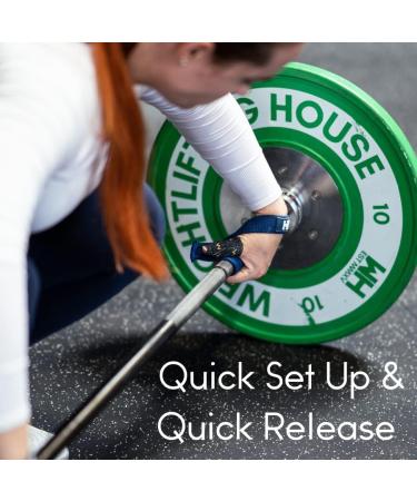 Weightlifting House Olympic Wrist Straps | Snatch, Pulls, Deadlifts | Black - Buy Online on GoSupps.com