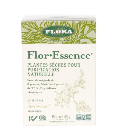 Flora Health Flor Essence Dry Herbal Tea Blend - Ancient 8-Herb Formula - Natural Full Body Cleanse & Detox - Organic Ingredients - Pure Vegan Formula - Burdock Root Sorrel Slippery Elm Kelp - 63g