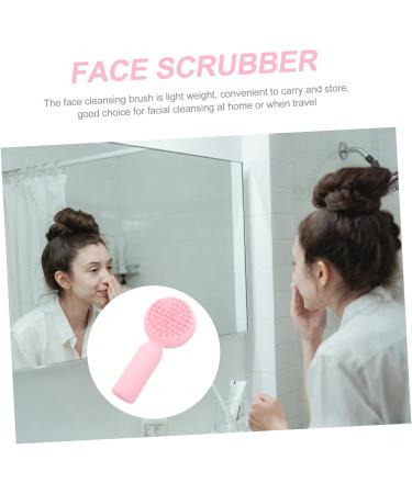 POPETPOP Silicone Face Brush Silicone Exploration Brush Pore Scrubber Facial Bridges Skin Care Tools Face Scrubber Brush Silicone Facial Brush Miss Double Sided Silica Gel Skin Care Brush 11x5cm Pink - Buy Online on GoSupps.com