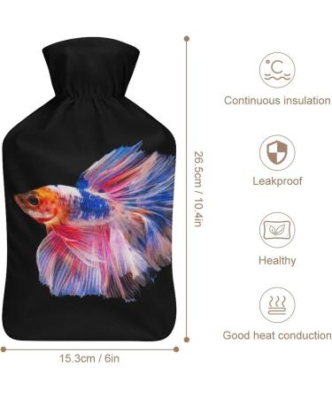 Buy Color Fish Hot Water Bottle with Plush Cover - Hand Warmer for Adults & Kids - 26.5x15.3cm - International Shipping Available - Buy Online on GoSupps.com