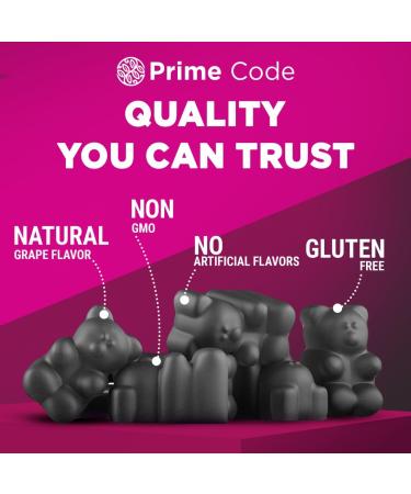 Prime Code Iron Gummies for Women & Men with Vitamin B12 2 in 1 CoQ10 200mg & Vitamin C 250mg Gummies - Buy Online on GoSupps.com