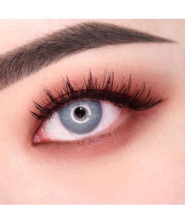 Buy Gray Colored Monthly Contact Lenses - Soft Hydrogel 2 Pieces + Lens Case | Starch-Free Natural Colors Series Almeria - Buy Online on GoSupps.com