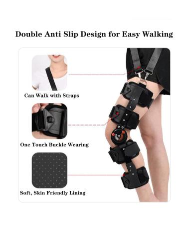 SFKLYU Hinged Knee Brace | Adjustable Post-Op Recovery Support for Men & Women - Optimal Stabilization for Surgery - Buy Online on GoSupps.com