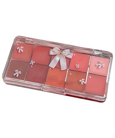 G n rique Lip Gloss Palette 10 Color Lip Paint Jelly Tinted Lip Gloss Moisturizing Lipstick Long-Lasting Makeup Kit Hydrating Soft Jelly Lips Perfect for Women and Ladies