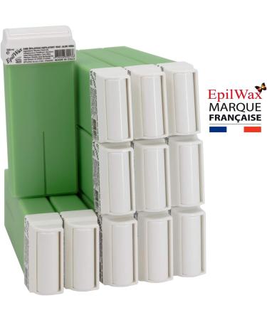 EpilWax Hair Removal Kit - 12 Aloe Vera Wax Cartridges, Heater, Strips & Oil - 113 Piece Set - Buy Online on GoSupps.com