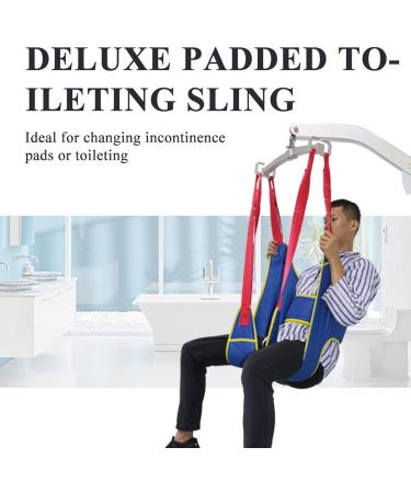 Toileting Full Body Heavy Duty Patient Lift Sling Bathroom Transfer Hammock Handicap Commode Full Body Sling Divided Leg Shower Sling 4-Point Transfer Sling Transfer Belt (Color : 1 Size : Large) Large 1 - Buy Online on GoSupps.com