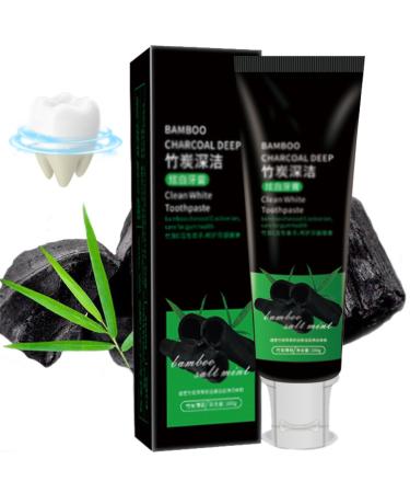 SOCLING Bamboo Charcoal Toothpaste, Yanjiayi Bamboo Charcoal Deep Toothpaste, Activated Charcoal Toothpaste, Natural Bamboo Charcoal Deep Toothpaste Clean White