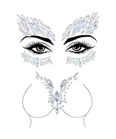 Blindery Rhinestone Face Jewels - Festival Rave Gem Stickers for Women & Girls - 2PCS - Buy Online on GoSupps.com