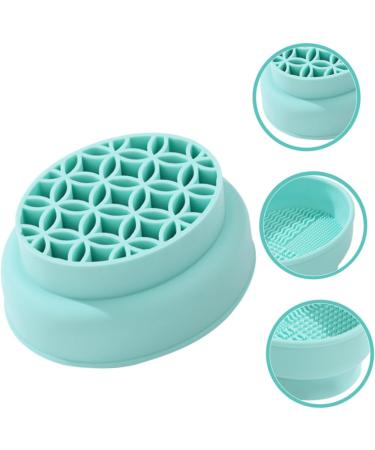 Mikinona Makeup Brush Cleaner Bowl Cleaner Bowl for Makeup Tools Brush Cleaning Pad Makeup Brush Storage Stand Silicone Cleaning Bowl Foldable Brush Make up Powder Puff Silica Gel - Buy Online on GoSupps.com