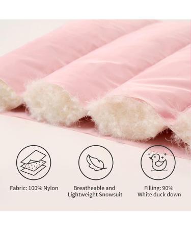 Baby Girls Winter Hooded Snowsuit Down Skisuit | Pink Jumpsuit 9-12 Months - Buy Online on GoSupps.com