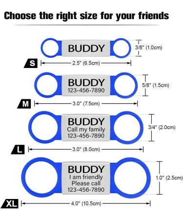 Tagme 2 Pack Personalized Dog Tags for Small & Medium Breeds - Engraved ID Tags in Blue - Customizable Pet Identification - Buy Online on GoSupps.com