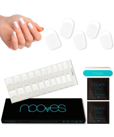 NOOVES NOOVES Nails Premium French Grace Gel Nail Polish | French | Semi-Hardened Gel Nail Strips | Semi-Permanent Gel Nail Stickers | Gel Nail Stickers | Gel Nails