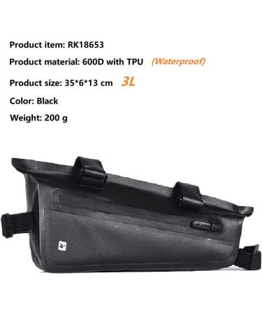 Rhinowalk Waterproof Bike Frame Triangle Bag - Professional Cycling Accessories - 11.8 x 2.4 x 5.1 inches - Buy Online on GoSupps.com