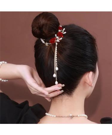 2PCS Flower Ponytail Hair Accessories Hair Claws Clip French Style Barrette for Women - 2 Pack - Buy Online on GoSupps.com