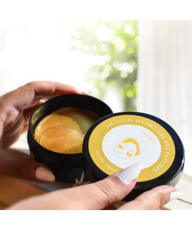 24K Gold Anti-Aging Under Eye Hydrogel Masks - 60 Patches for Firming Regenerating & Targeting Fine Lines Wrinkles | International Shipping Available - Buy Online on GoSupps.com