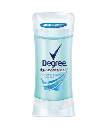 Degree Deodorant 2.6 Ounce Womens Motion Sense Shower Clean (76ml) 2.6 Ounce (Pack of 6) Shower Clean 2.6 Ounce (Pack of 6)