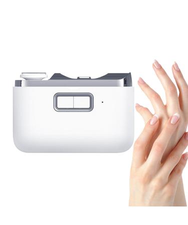 Electric Nail Clipper 2 in 1 Ergonomic Electric Toenail Clippers with Storage and Light | 2 Modes Nail Clippers Rechargeable Nail Polisher for Fingernails Thick Nails Adults