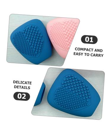 TEHAUX Silicone Makeup Brush Covers - Portable Blush Protectors for Travel | Clean & Durable 6.4x5cm Blue - Buy Online on GoSupps.com