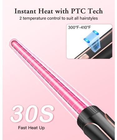 BESTOPE PRO Curling iron curling iron 3 sheets 5in1 curling iron set 3 barrels for large waves temperature setting quick heating and a glove 2 clips black - Buy Online on GoSupps.com