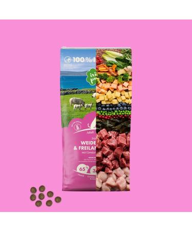 Buy Irish Pure Dry Dog Food 4kg | Weidelamm & Freiland-Huhn | High Meat Cereal-Free Sensitive Formula | Best for All Breeds - Buy Online on GoSupps.com