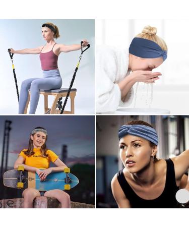 6 Pack Women's Elastic Hair Bands - Soft Turban Headbands for Yoga Sports & Everyday Wear - Buy Online on GoSupps.com