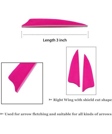 M.SJUMPPER ARCHERY Pink Arrows 3 Inch Feathers (36 Pack) - Buy Online on GoSupps.com