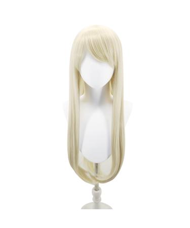 Feirrty Runa Yomozuki Cosplay Wig from Kakegurui Anime Long Beige Wig for Halloween Costume Party (Runa Yomozuki)