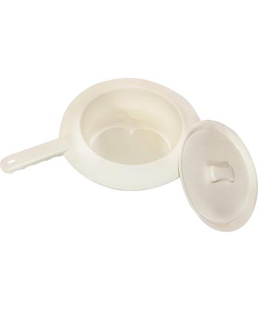 Medi-Inn Reusable Plastic Bedpan with Lid - Round Design | 1 Piece - Ideal for Home & Hospital Use - Buy Online on GoSupps.com