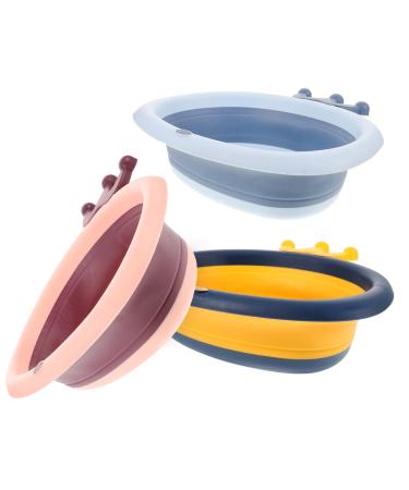 Toyvian 3 Pieces Wash Basin Wash Basin Baby Wash Basin Folding Wash Basin Foldable Foot Bath Basin