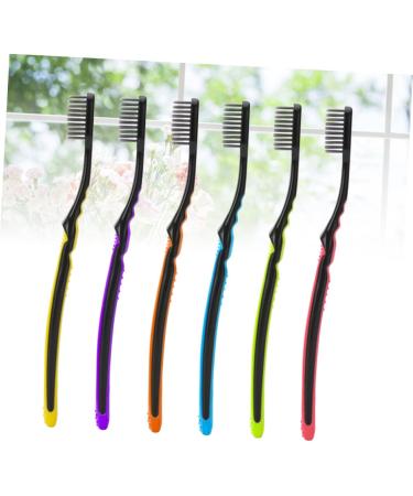 Gatuida 6 Pack Bamboo Charcoal Toothbrushes with Soft Bristles - Eco-Friendly & Sustainable Oral Care - Buy Online on GoSupps.com
