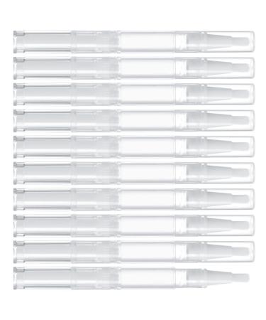 Forynxhwin 10 pieces of empty nail oil pen with brush transparent rotating pencils refillable cosmetic container for lip gloss oily and aqueous objects