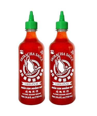 2 x 730Ml Sriracha Hot Chilli Sauce Barbecue Spicy Snack Dip Meat Seafood Marinade