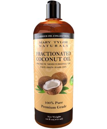 Mary Tylor Naturals Fractionated Coconut Oil (16 oz), Premium 100% Pure and Natural, Excellent Carrier Oil, Perfect for Hair and Skin Care - Buy Online on GoSupps.com