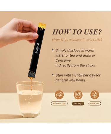 Pure Shilajit |Shilajit Honey Sticks |85+ Trace Minerals Boost Energy |Enhance Immunity |shilajit for Men |30 Sticks - Buy Online on GoSupps.com