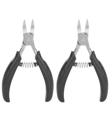Toenail Cutter Nail Clippers for Seniors Professional Nail Clippers to Prevent Slipping Spring Design Nail Clippers for Thick Ingrown Toenails 2 Pcs