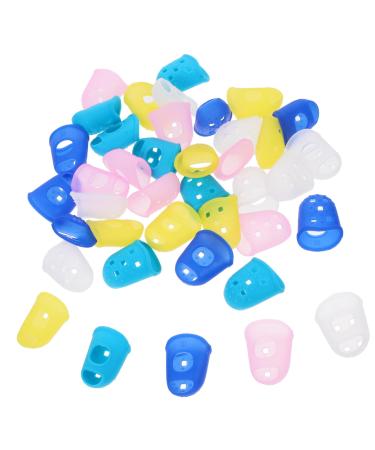 Veemoon 40 Pcs Silicone Finger Cots Convenient Fingertip Guards Practical Finger Stalls Nonslip Finger Sleeves Fingertip Covers Finger Protection Caps Finger Protectors Fingertip Sleeves