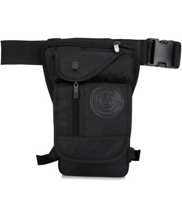Xieben Nylon Drop Leg Bag for Men & Women - Tactical Hip Belt Pocket for Motorcycle Outdoor Camping & Hiking - Black #12schwarz - Buy Online on GoSupps.com